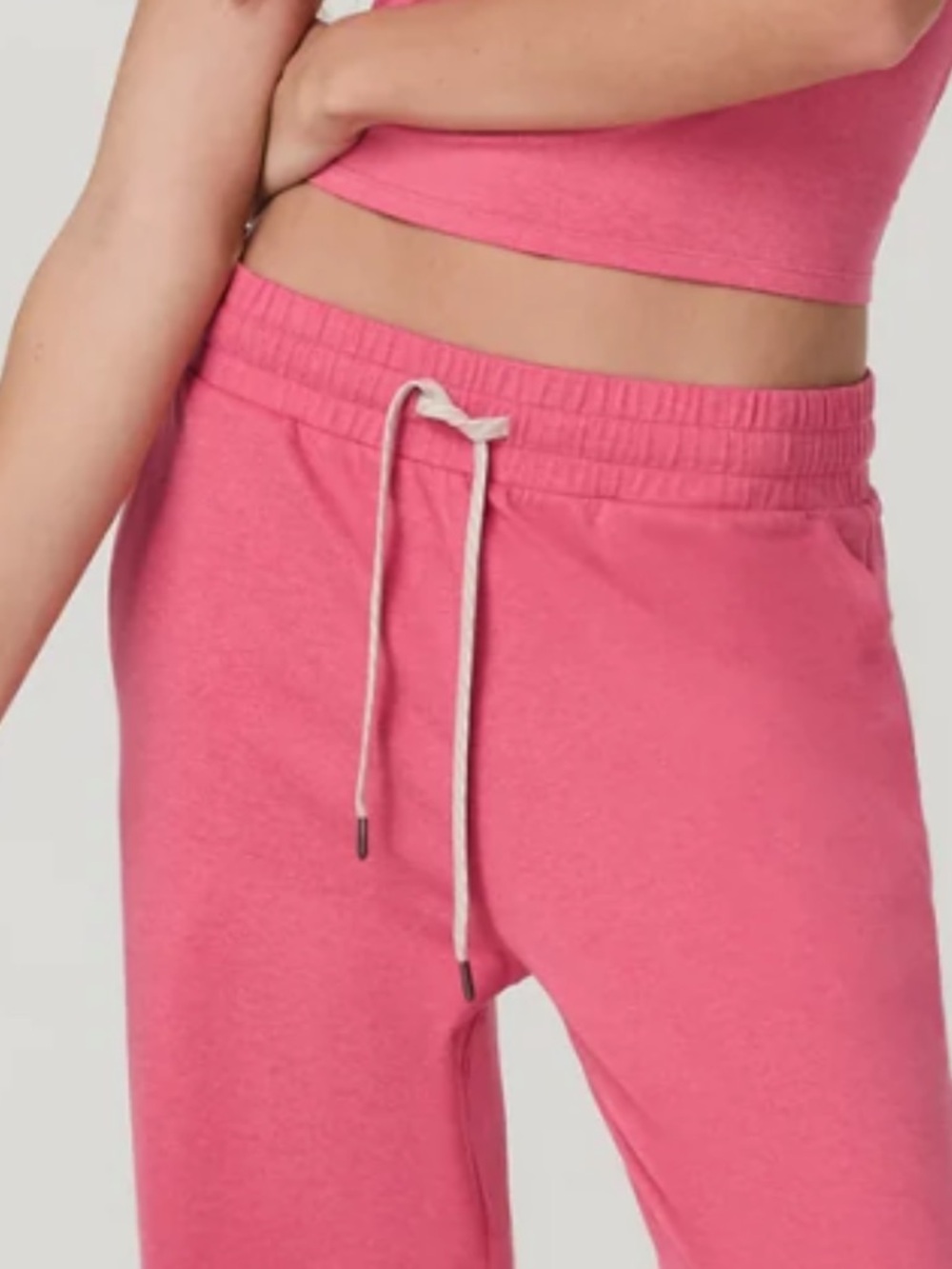 Vuori Halo Essential Wide Leg Pants, Sunset Pink Heather, size S NWT - Picture 4 of 7